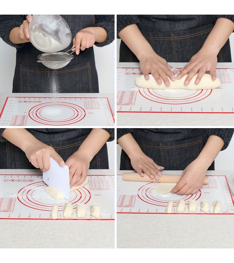 Black Extra Large Non-Stick Pastry Mat For Baking Rolling Dough And Countertop Protection - Image 2