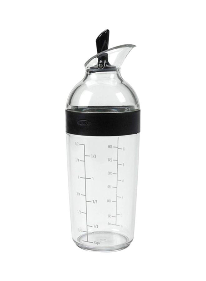 NIBEMINENT Good Grips Salad Dressing Shaker Clear/Black 2.5x2.5x8.8inch - Image 1
