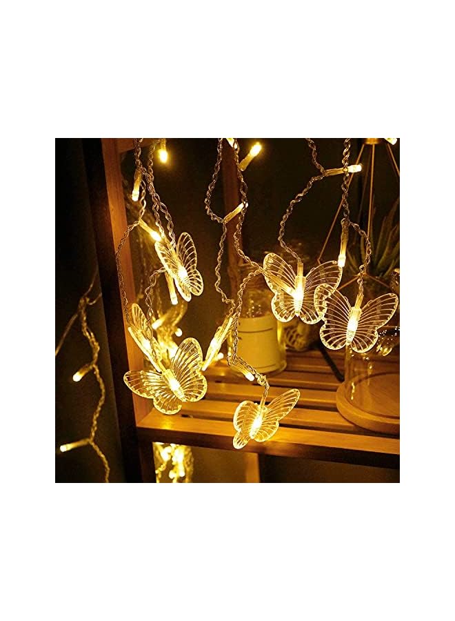 The Bros Decorative Lights, Butterfly Curtain Lights, Window Fairy Light, 48LED Twinkle String Light with Remote, 4.9FT USB Powered, for Bedroom, Party, Wedding, Holiday, 8 Modes (Warm White) - Image 5