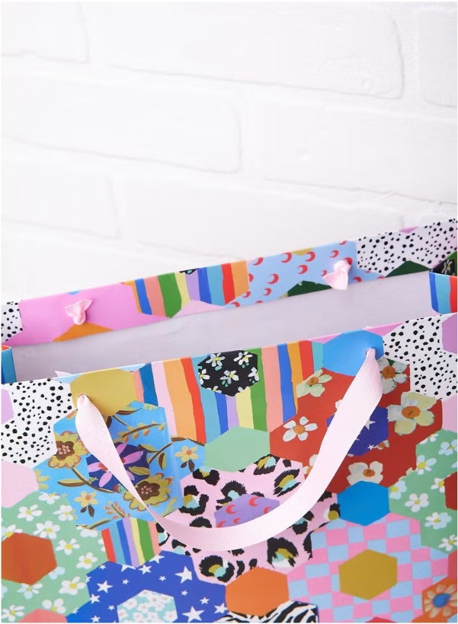 Eleanor Bowmer Floral Patchwork Medium Square Bag - Image 2