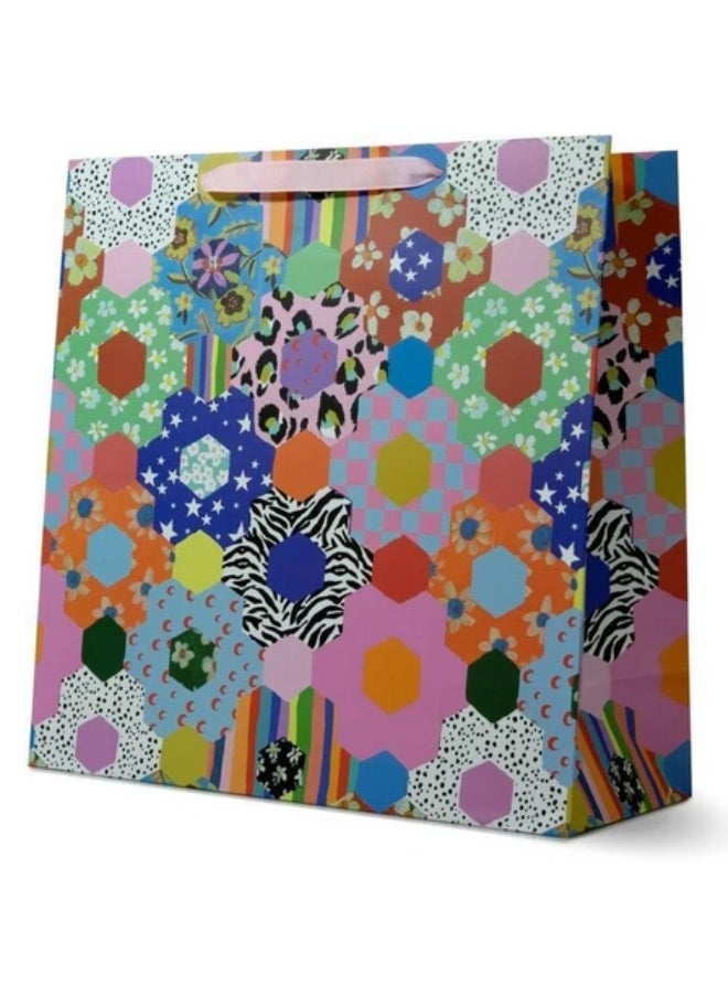 Eleanor Bowmer Floral Patchwork Medium Square Bag - Image 3