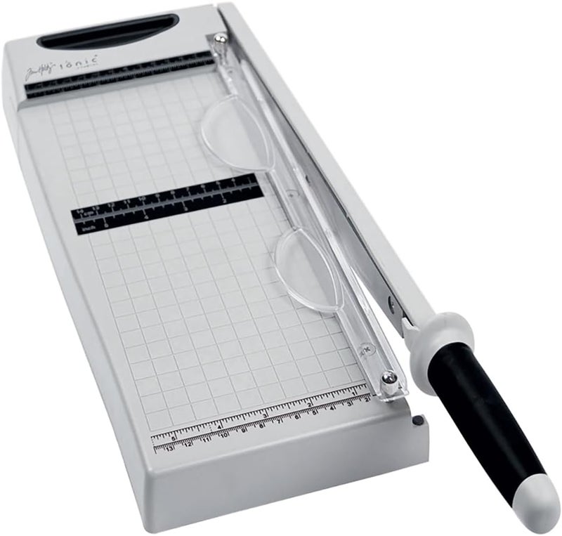 TONIC STUDIOS Tim Holtz Paper Cutter Tool - Maxi Guillotine Paper Trimmer for Scrapbooking, Vinyl, and Craft Paper - 12.25 Inch Cutting Length with Extendable Ruler and Grid Lines - Image 1