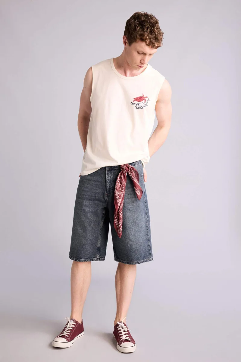 ديفاكتو Baggy Fit Bermuda Shorts