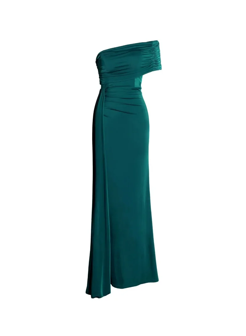 Bella Barnett Ethel Sleeveless One Shoulder Fold Maxi Dress