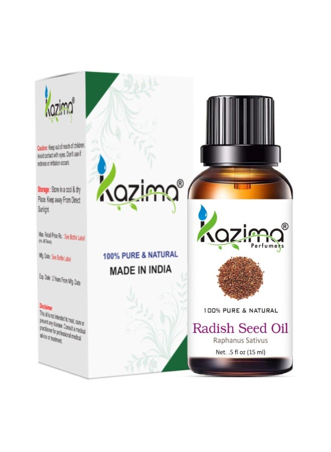 KAZIMA Radish Seed Cold Pressed Carrier Oil - 100% Pure Natural & Undiluted For Skin care & Hair (15ml) - Image 2