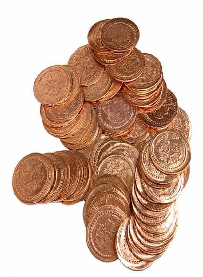Pooja Copper Coin- Pack of 6 for Drinking Water and Vaasthu - Pure 20 mm x 0.2 mm Size - Image 1