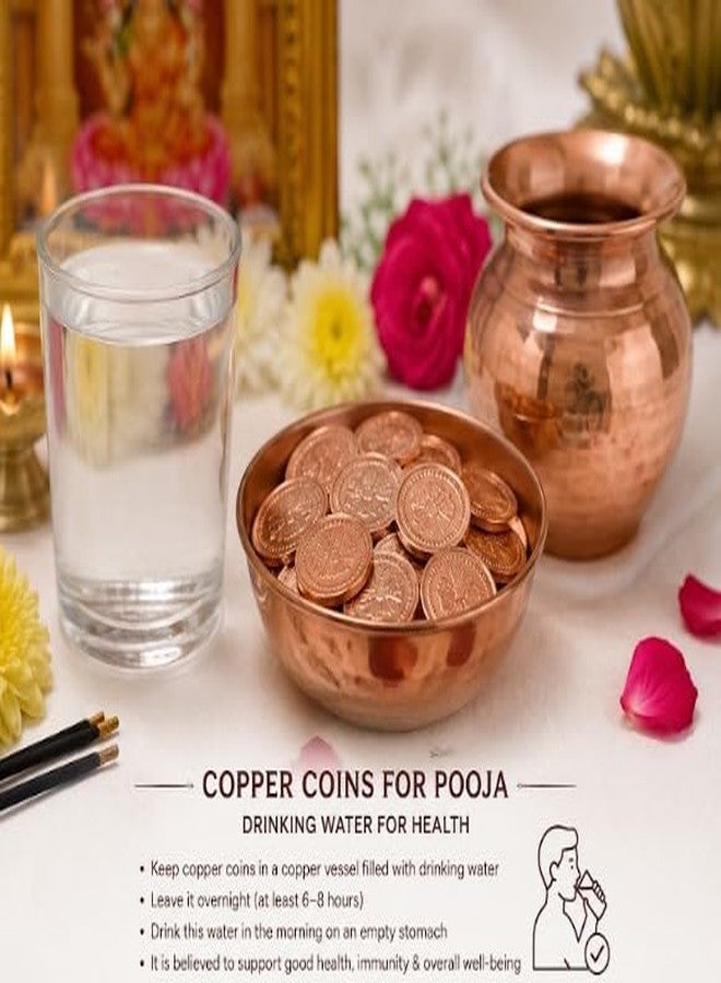 Pooja Copper Coin- Pack of 6 for Drinking Water and Vaasthu - Pure 20 mm x 0.2 mm Size - Image 3