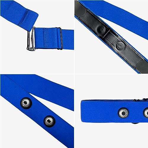 FITCENT Heart Rate Monitor Chest Replacement Strap Compatible with Polar H10 H9 H7, Adjustable Soft HR Belt Work for Polar Heart Rate Sensor (Blue) - Image 5