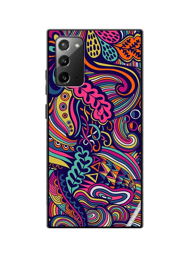 VR CREATIVE Protective Case Cover For Samsung Galaxy Note20 5G Psychedelic Fabric Design Design Multicolour - Image 1