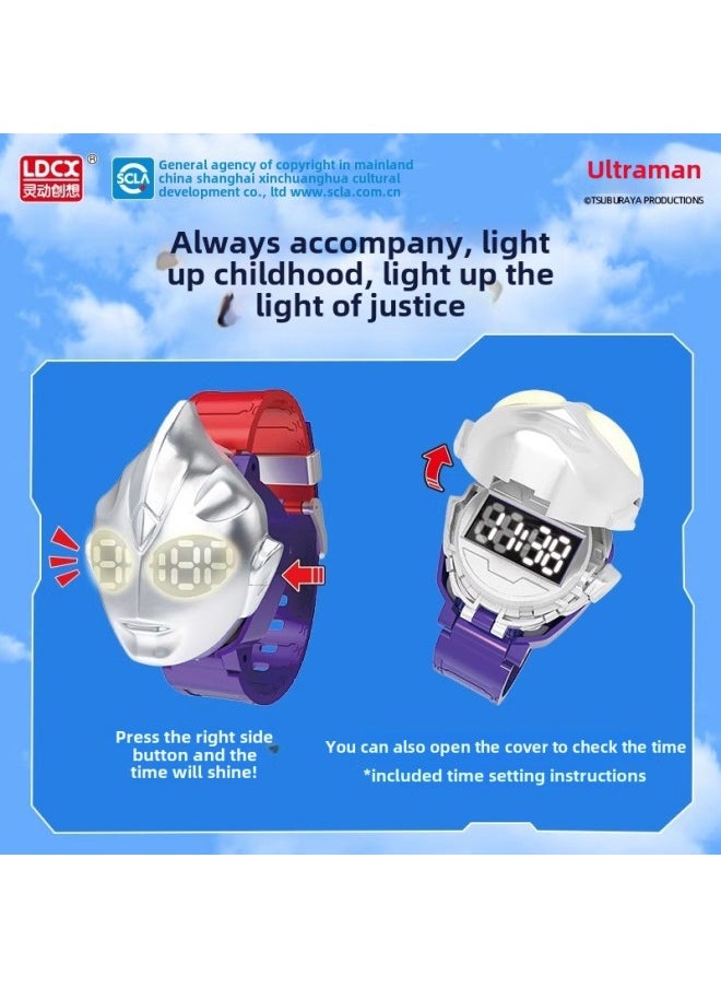 Generic - Genuine Ultraman Watch Children's Version Baby Deformation Luminous Sello Degas Toy Boy Cartoon Pupil-Color:【diga】ultraman Q-changing Watch - Image 1
