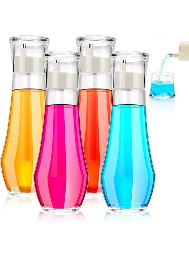 4 Pcs Glass Mouthwash Dispenser with Cup Lid, Refillable 8.8 oz Mouthwash Decanter, Small Clear Mouth Wash Container Bottle for Bathroom Countertop Travel  - Image 1