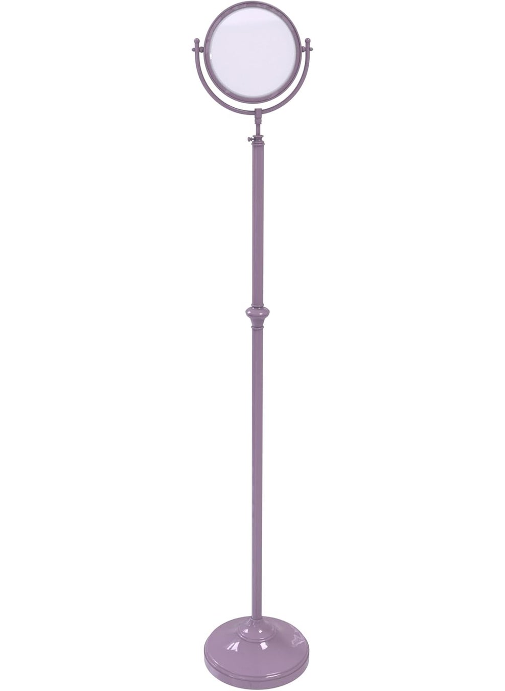 Allied Brass Allied Brass DMF-2/4X-LVN Adjustable Height Floor Standing Make-Up Mirror 8 Inch Diameter with 4X Magnification, Lavender 