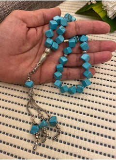Natural Turquoise Stone Prayer Beads For Men 33 Beads Size 10mm