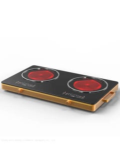 Portable 2 Burners Dual Induction Electric Cooktop Hot Plate, 3500W Power with 10 Temperature Levels, Safety Lock, Timer, Scratch-Resistant Ceramic Surface, Magnetic Cookware