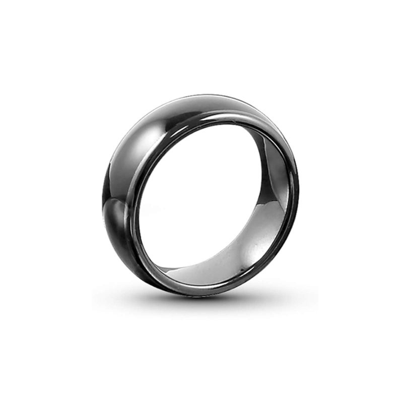 hecere T5577 or UID chip RFID Black Ceramics Smart Finger rewrite Ring 125KHZ/13.56MHZ Wear for Men or Women (T5577 125KHZ-19MM) - Image 1