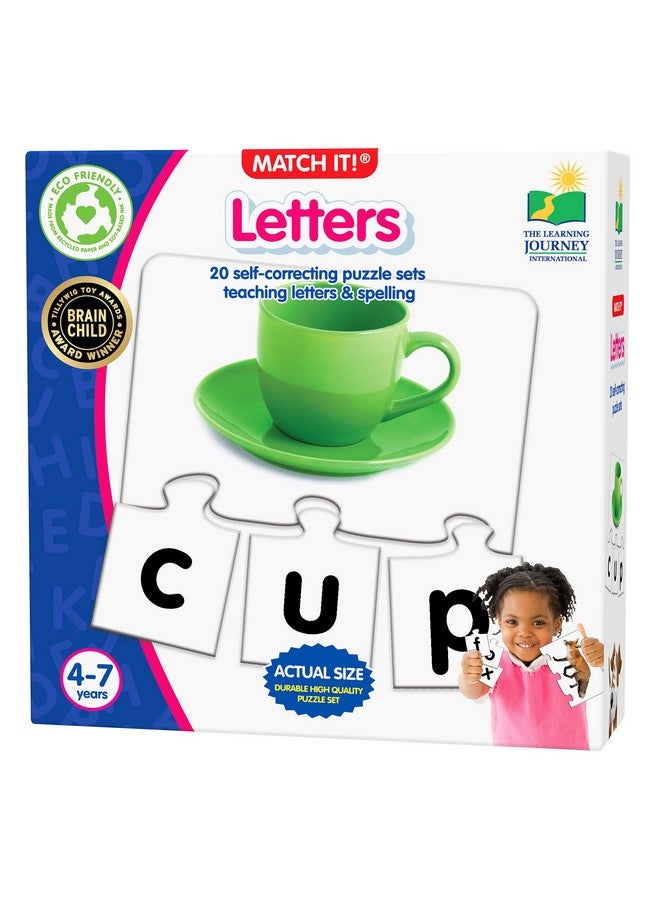The Learning Journey: Match It! - Letters - 20 Piece Self-Correcting Spelling Puzzles for Three Letter Words with Matching Images - Learning to Read Games for Ages 4 and Up - Award Winning Toys - Image 5