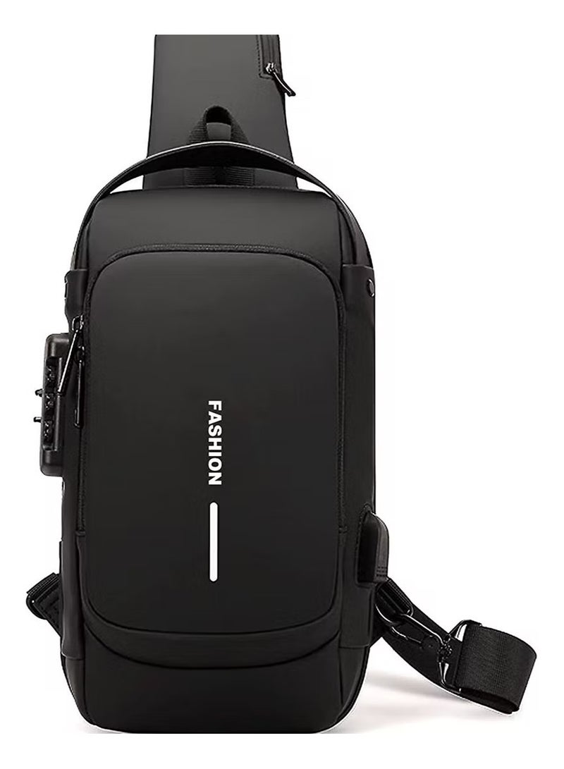 Generic Anti theft Crossbody Sling bag ,Waterproof Chest Bag with USB Charging  - Image 1