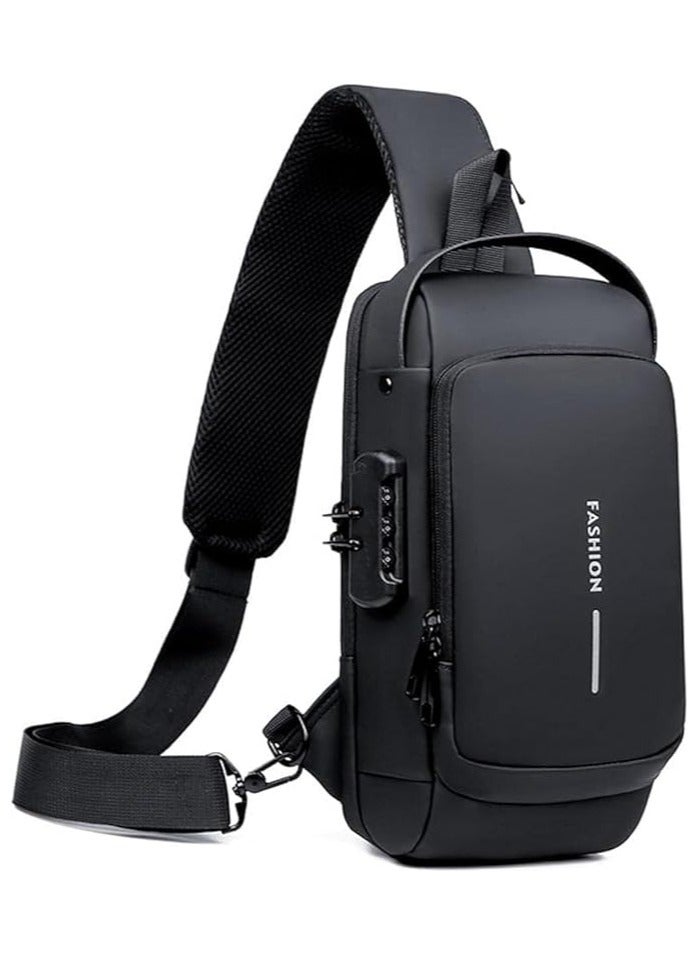Generic Anti theft Crossbody Sling bag ,Waterproof Chest Bag with USB Charging  - Image 2