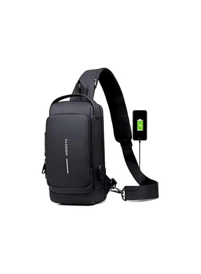Generic Anti theft Crossbody Sling bag ,Waterproof Chest Bag with USB Charging  - Image 3