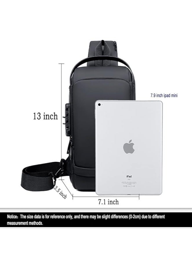 Generic Anti theft Crossbody Sling bag ,Waterproof Chest Bag with USB Charging  - Image 4
