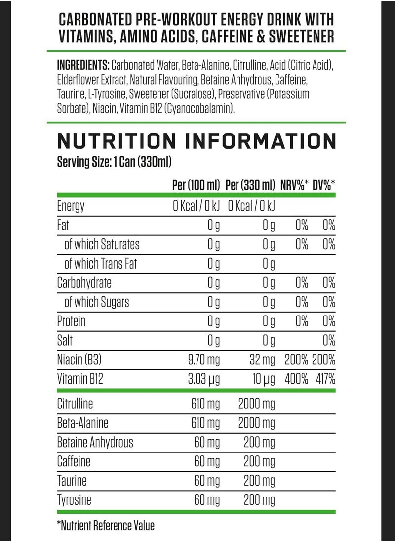 Applied Nutrition - ABE Energy Pre Workout with Apple and Elderflower Drink 330ml - Image 1