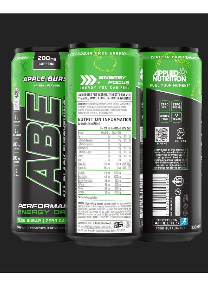 Applied Nutrition - ABE Energy Pre Workout with Apple and Elderflower Drink 330ml - Image 1