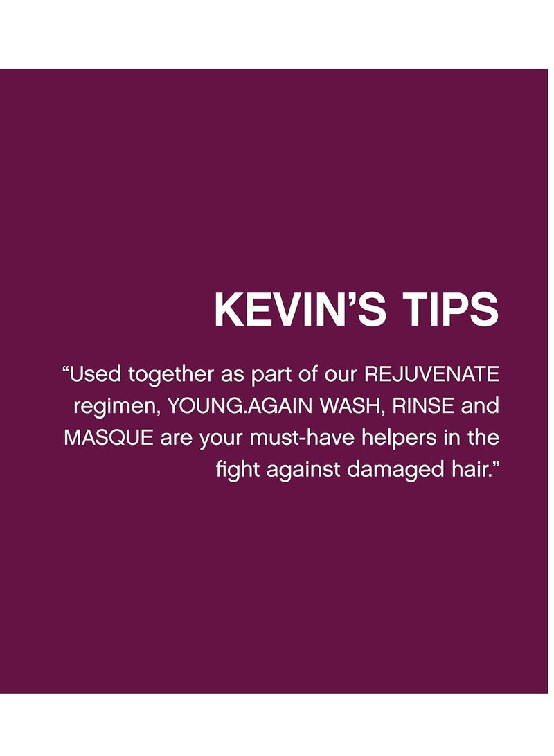 KEVIN.MURPHY YOUNG.AGAIN.WASH - Moisturising Shampoo - For Dry, Damaged & Brittle Hair - Hair Repair & Hydration - Amino Acids & Lotus Flower Extract - Sulphate & Paraben Free - 1 L / 33.8 fl oz - Image 4