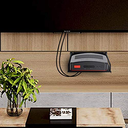 NURAT® Set top Box Rack Shelf Wall Mount Metal Heavy Stand Combo Pack (Set of 2, Black) - Image 4