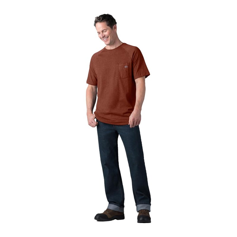 Dickies Dickies Men's Short Sleeve Performance Cooling Tee Big-Tall, Red Rock Heather, 4T  - Image 1