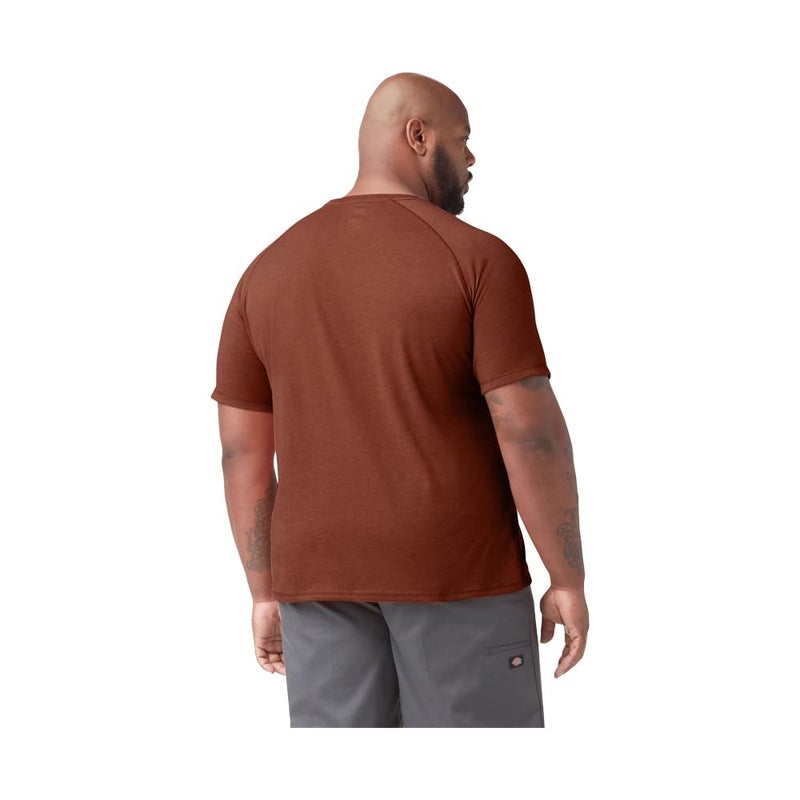 Dickies Dickies Men's Short Sleeve Performance Cooling Tee Big-Tall, Red Rock Heather, 4T  - Image 4