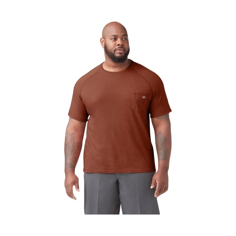 Dickies Dickies Men's Short Sleeve Performance Cooling Tee Big-Tall, Red Rock Heather, 4T  - Image 3