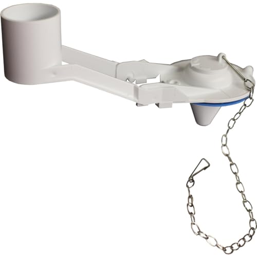 LASCO 04-1541 Coast Style Counter Balance Toilet Flapper with Stainless Steel Chain, White - Image 1