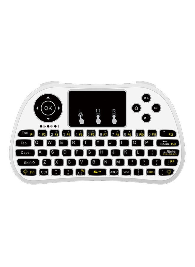 NIBEMINENT Wireless Keyboard Remote Control With Touch Pad For Smart TV White