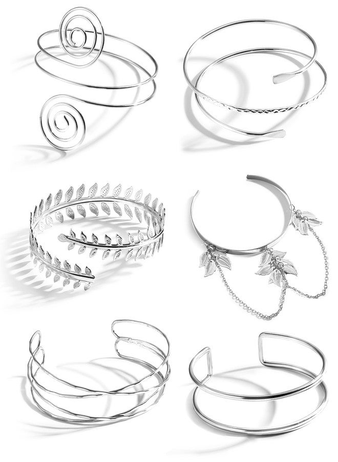 FEYIR 6 Pcs Arm Cuff Upper Arm Bracelet for Women Bangle Armlet Armband Adjustable Arm Cuff Jewelry for Women - Image 1