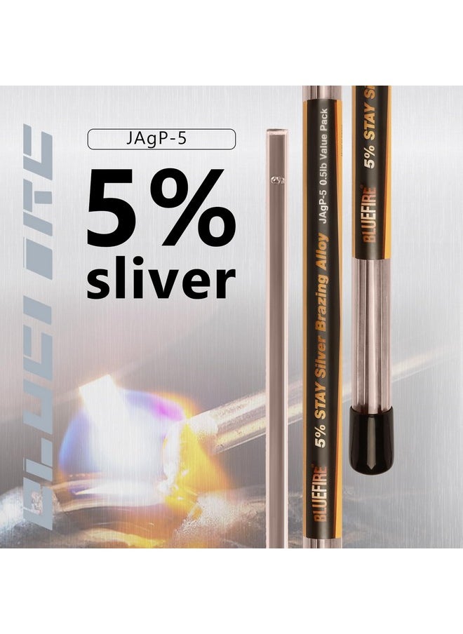 BLUEFIRE 20 Sticks BCuP-3 1/2 lb 5% Silver Solder Copper Phosphor Brazing Welding Rods Silver Nitrate Sticks Brazing rods for Storage HVAC and Air Conditioning Refrigerator Copper Solder - pzsku/ZA4602E43BEF6F0E14319Z/45/_/1740982941/4c09a2a0-de1b-48d9-b0a5-c1c95a271e1e