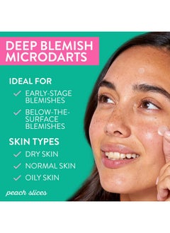 Peach Slices Peach Slices | Deep Blemish Microdarts | Acne Patch | Early Stage & Deep Pimples | Fast-Acting | Salicylic Acid | Tea Tree Oil | Niacinamide | Cica | Hyaluronic Acid | Spot Treatment | 9 Patches  - Image 2