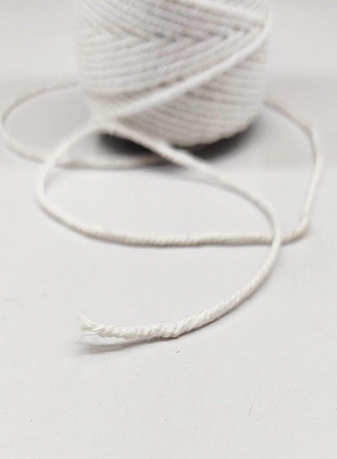 ProKart Twisted Piping Macrame Cotton Cord/Dori Thread & Candle Making (35 Meters, 1.5 mm) for Macrame DIY and Other Projects (Bleach White) - Image 4