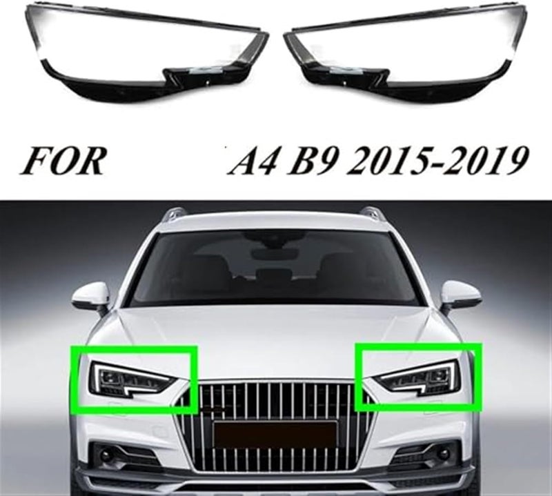 QASULER Headlight Lens Cover for A4 B9 2015-2019 - Image 2
