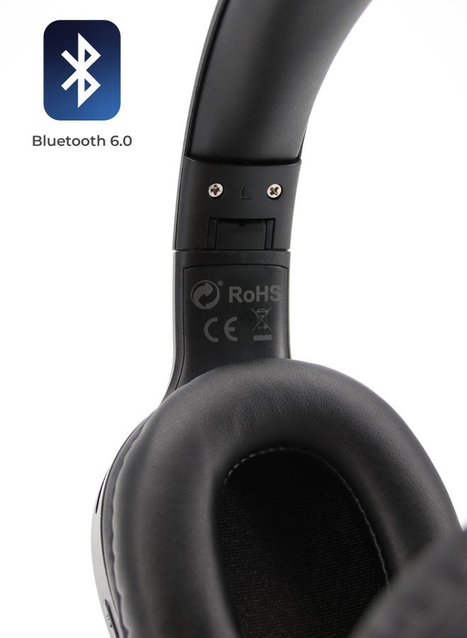 blupebble C85 Pulse Audio Wireless Over-Ear Foldable Headphones – Bluetooth 6.0, 40mm Drivers, Deep Bass Stereo, 25H Playtime, Siri & Google Assistant, Low Latency Mode, Built-in Mic, Fast Charge USB-C, Noise Isolating Headset for iOS & Android - Image 4