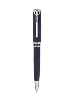 POLICE Cooper.2 Textured Blue With Stainless Steel Trims Medium Drill Point Gents Pen 137mm  - Image 1