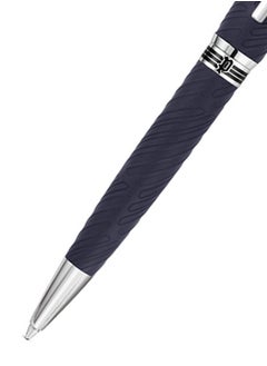 POLICE Cooper.2 Textured Blue With Stainless Steel Trims Medium Drill Point Gents Pen 137mm  - Image 3