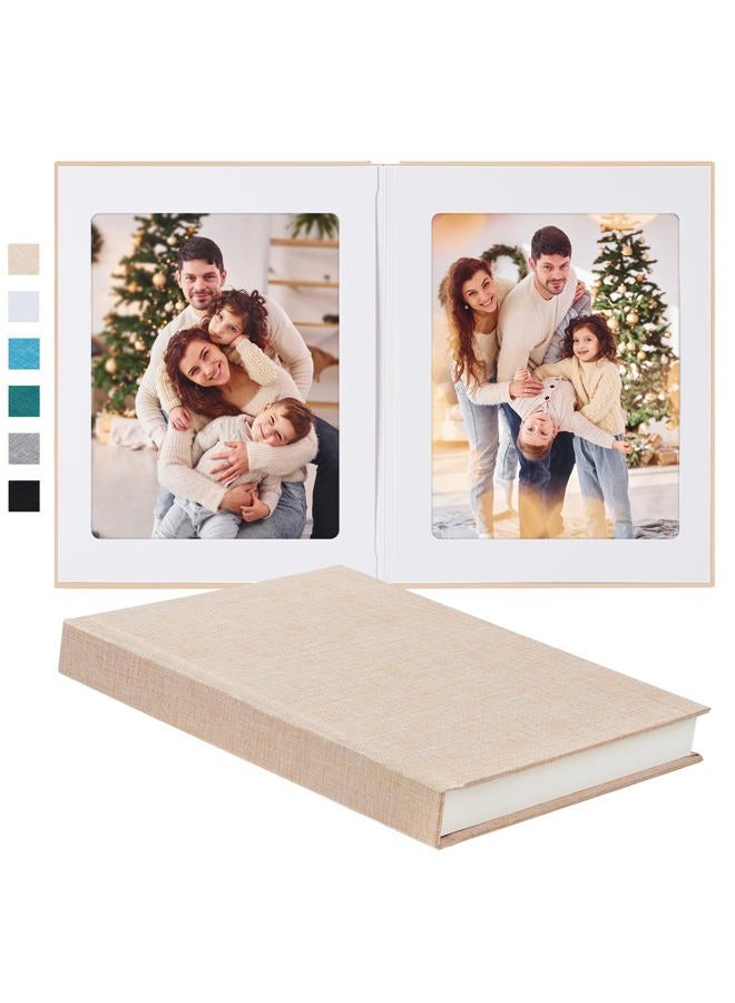 Pssoss Photo Album 8x10 with Writing Space Linen Cover 8x10 Photo Album Book Holds 20 Photos Ideal for Wedding Theme-Album and Baby Photo Albums (Beige,20 Pockets) - Image 1