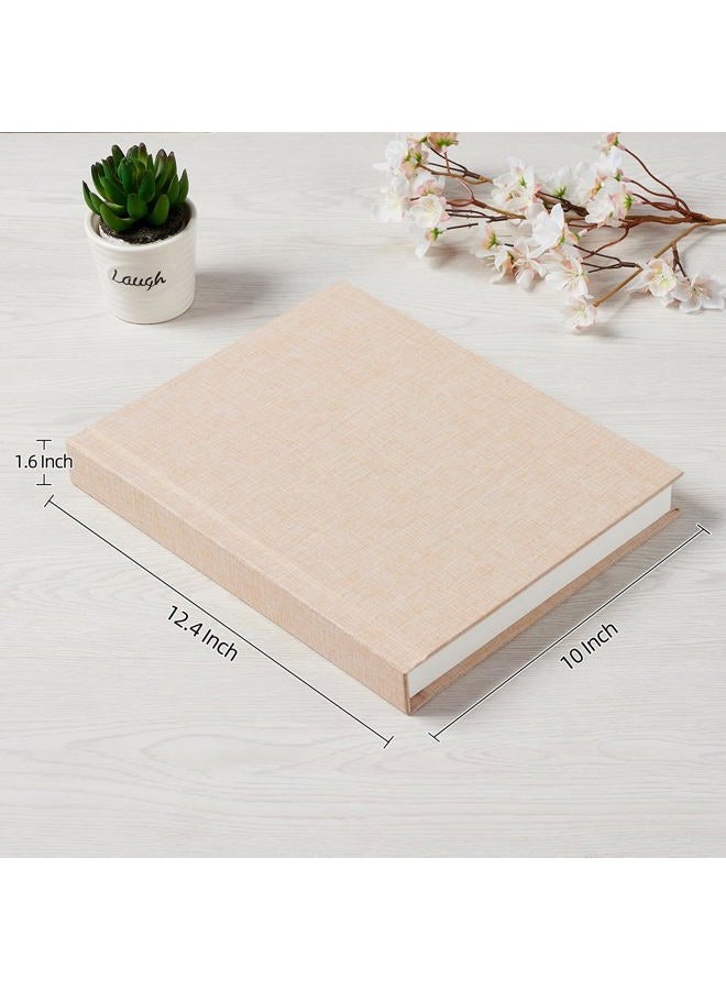 Pssoss Photo Album 8x10 with Writing Space Linen Cover 8x10 Photo Album Book Holds 20 Photos Ideal for Wedding Theme-Album and Baby Photo Albums (Beige,20 Pockets) - Image 2