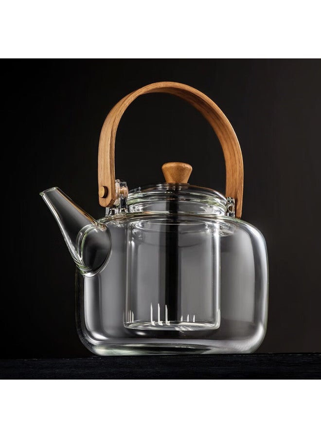 Yihutea Glass Teapot With Handle, Electric Ceramic Stove Tea Maker, Heat-resistant, Heatable Tea Brewing Set, All-glass Kettle - Image 5