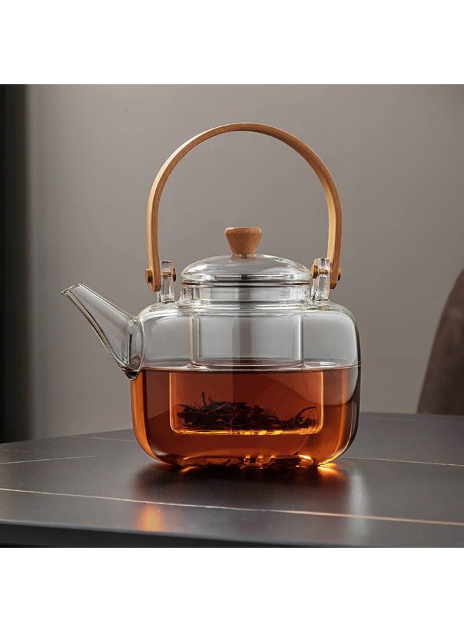 Yihutea Glass Teapot With Handle, Electric Ceramic Stove Tea Maker, Heat-resistant, Heatable Tea Brewing Set, All-glass Kettle - Image 3