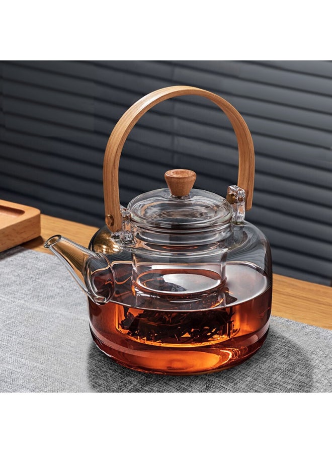 Yihutea Glass Teapot With Handle, Electric Ceramic Stove Tea Maker, Heat-resistant, Heatable Tea Brewing Set, All-glass Kettle - Image 1