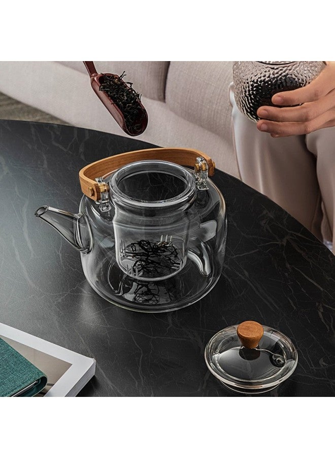 Yihutea Glass Teapot With Handle, Electric Ceramic Stove Tea Maker, Heat-resistant, Heatable Tea Brewing Set, All-glass Kettle - Image 2