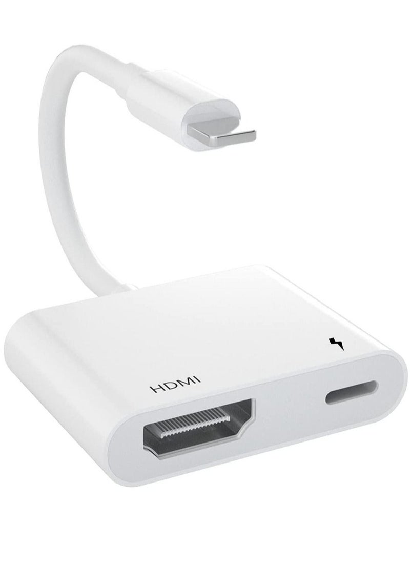 Generic - HDMI Adapter for iPhone to TV,iPad to HDMI,1080P HD Digital AV Adapter(No Need Power) Video & Audio Sync Screen Connector Compatibility with iPhone 14/13/12/11/X/8/iPad/to HDTV,Projector, Monitor. - Image 1