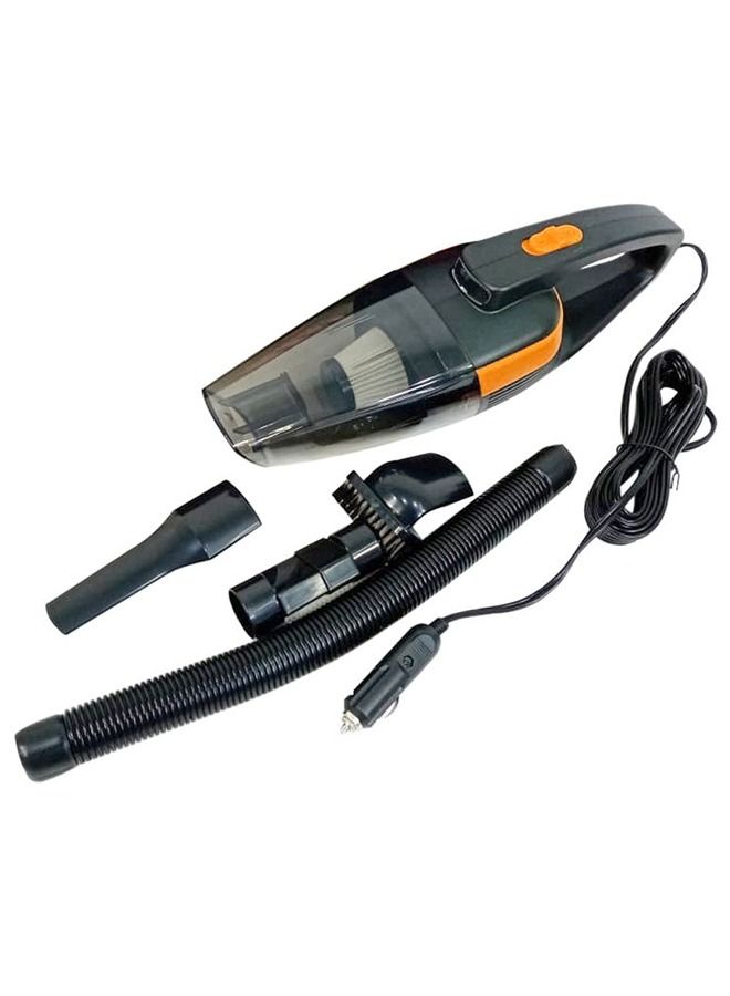 SPIDER Car Vacuum Cleaner - Portable, High Power, Mini Handheld Vacuum w/ 3 Attachments, 9 Ft Cord & Bag - 12v, Small Auto Accessories Kit for Interior Detailing - Black/Orange - Image 4