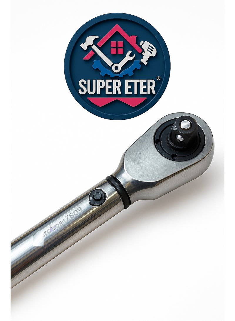SUPER   ETER SUPER ETER Professional 1/4" Ratchet Torque Wrench – Model 10005959 – 5–25 N.M New Adjustable Torque Wrench - Image 3